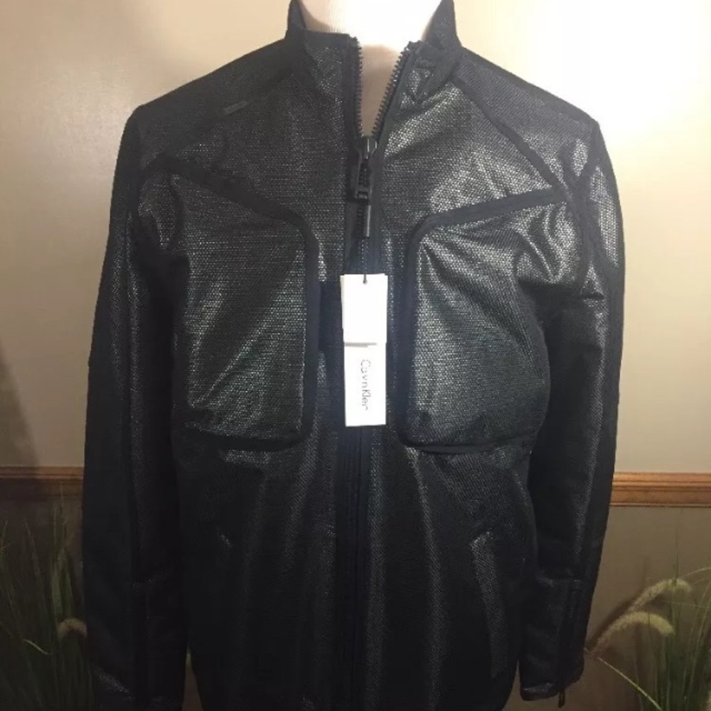NEW MEN'S Calvin Klein Baseball Bomber Jacket - Picture 2 of 9